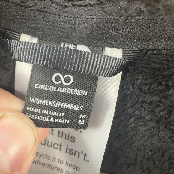 The North Face Osito Jacket Womens Medium Black Oso Soft Fleece Full Zipper Logo - Picture 4 of 13